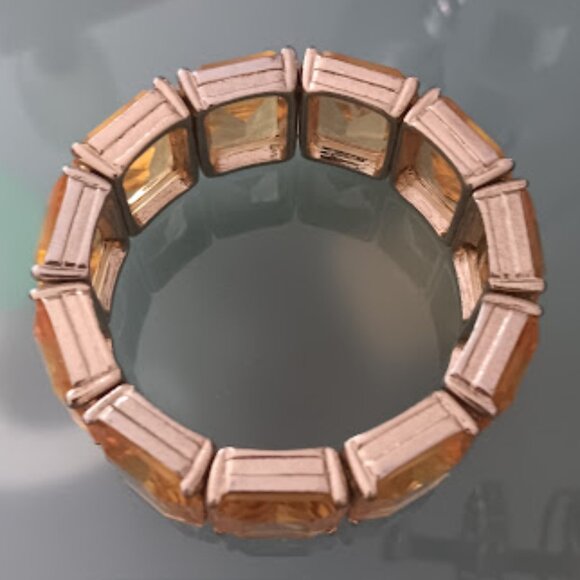 LEE By LEE ANGEL 12KT GP By The Sea Gold Yellow-Orange Cube Bracelet - Picture 4 of 5